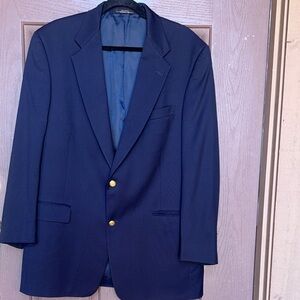 Hart Schaffner Marx Classic Blue Blazer with Gold Accents
